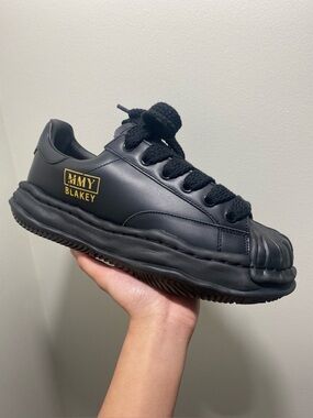Authentic Maison Mihara Yasuhiro Blakey OG Sole Canvas Low 'Black'